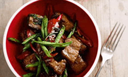 Crispy pork with holy basil Crispy pork with holy basil