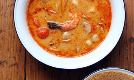 Tom Yum noodle soup with seafood Tom Yum noodle soup with seafood