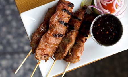Grilled pork skewers in Thai marinade Grilled pork skewers in Thai marinade