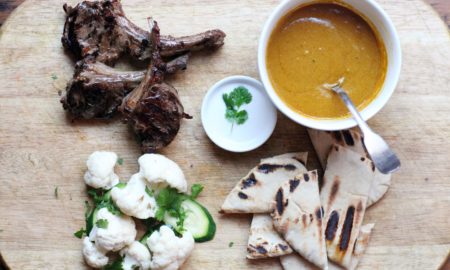 Lamb chops with yellow curry sauce Lamb chops with yellow curry sauce