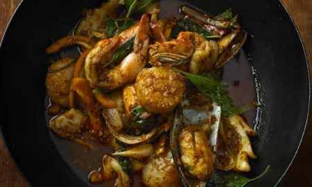 Seafood sizzling stir fry ‘Pad Cha’ Seafood sizzling stir fry ‘Pad Cha’