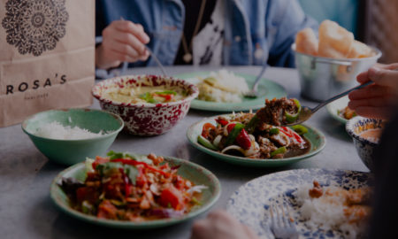 Spread of Rosa's Thai food