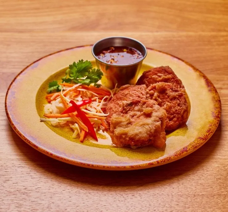 fried food on yellow plate