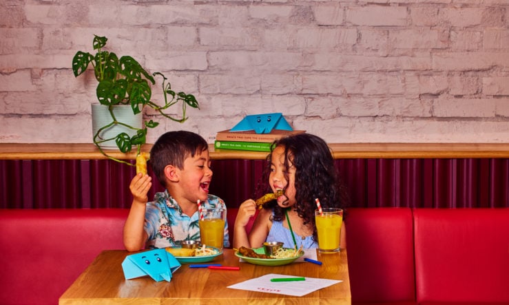 KidsGroupShot 46 Kids enjoying Rosa's thai kids menu