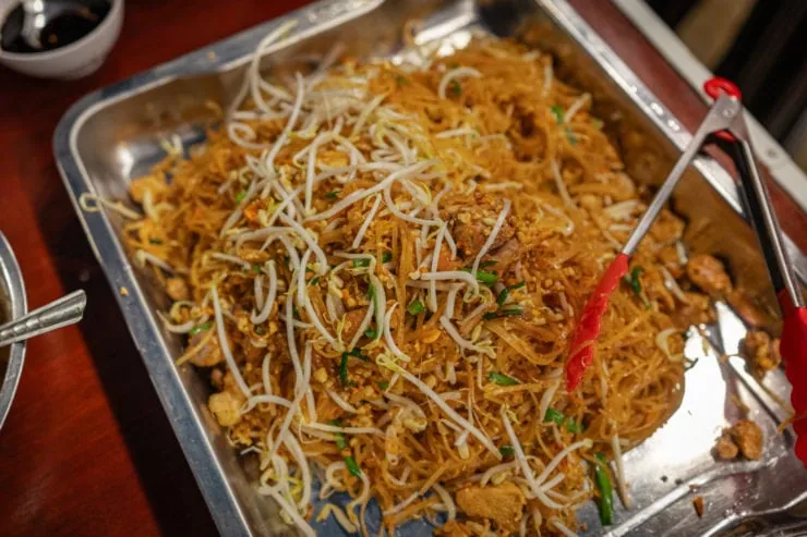 Pad Thai with fresh beansprouts on top